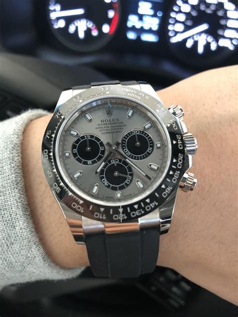 18ct white gold rolex daytona|Rolex daytona with oysterflex strap.